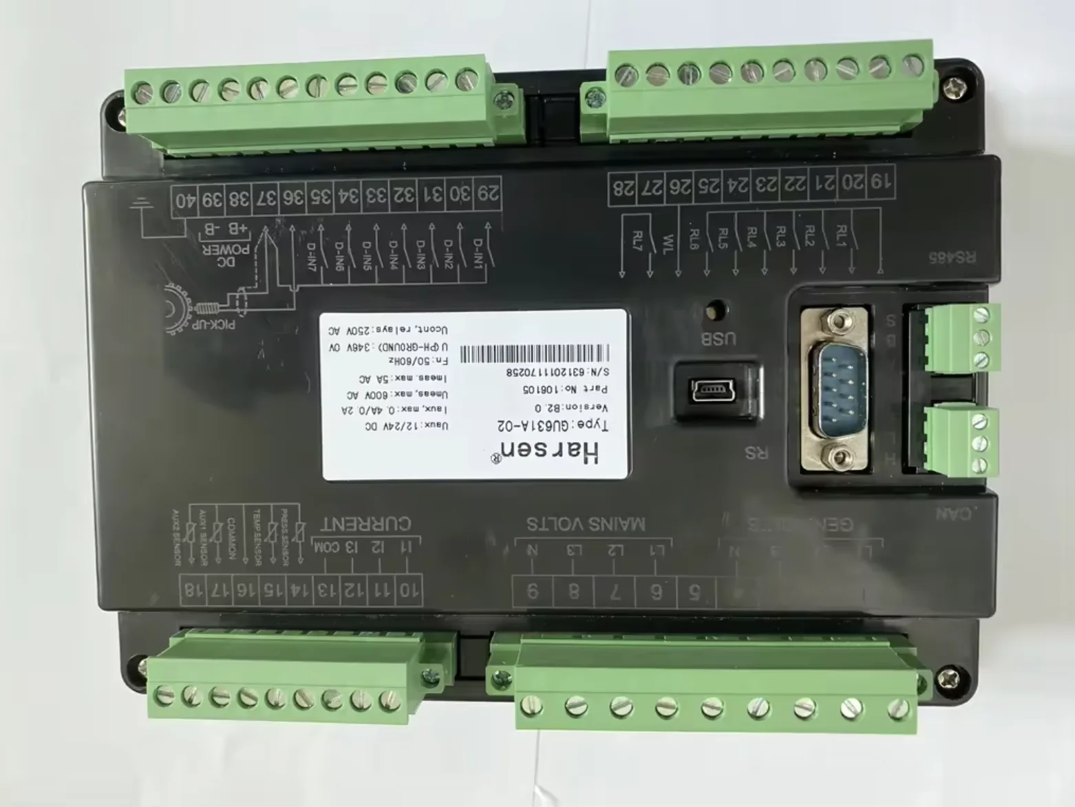 GU631A-02 Электронный оригинальный генератор Harsen контроллер панель управления