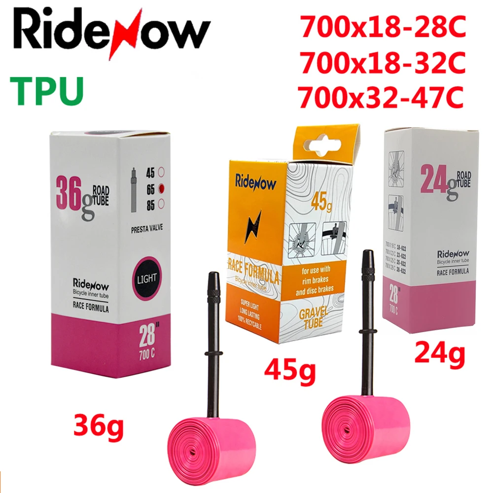 RideNow TPU Bike Inner Tube 700C 700x18 23 25 28 32 35 37 40
