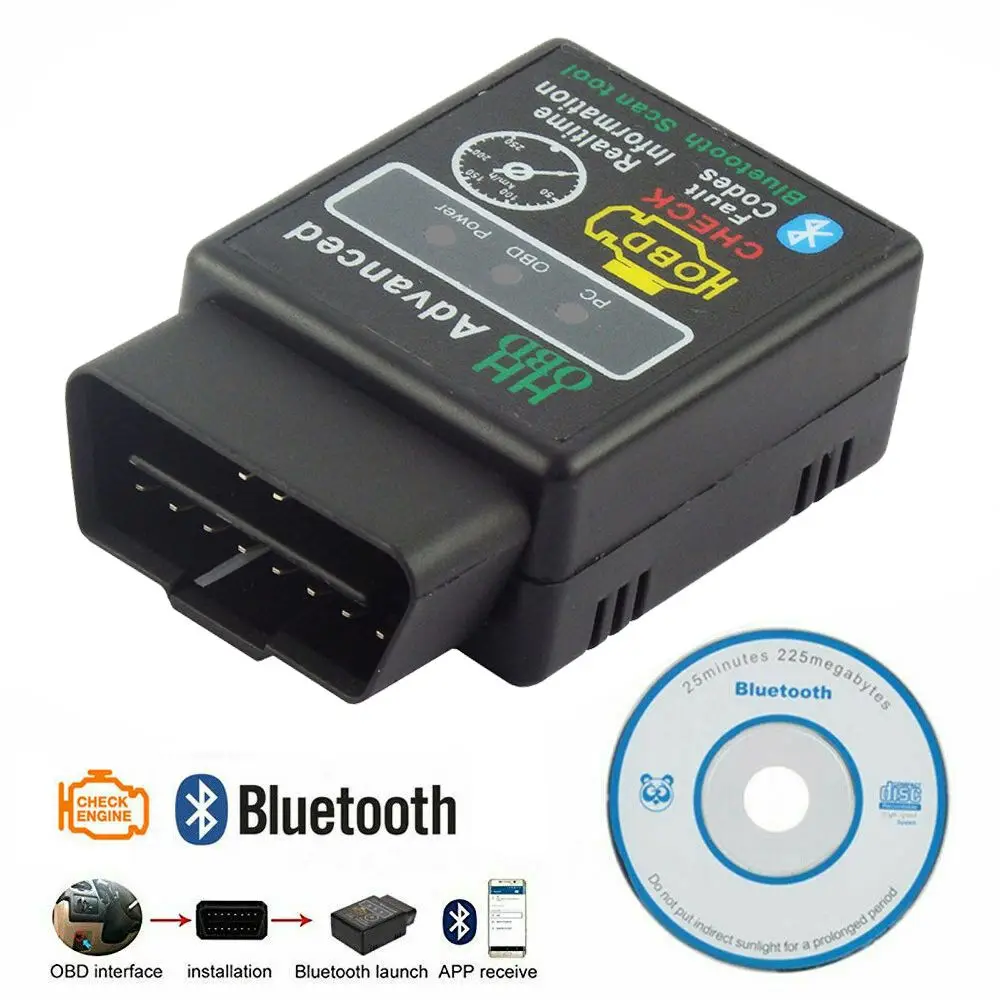 

Mini Check Codes Reader Auto Diagnostic Tool Bluetooth V2.1 HH OBD 2 Advanced Car Diagnostic Scanner ELM327 OBD-II