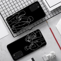 fhnblj abstract couple line drawing phone case for samsung s20 lite s21 s10 s9 plus for redmi note8 9pro for huawei y6 cover