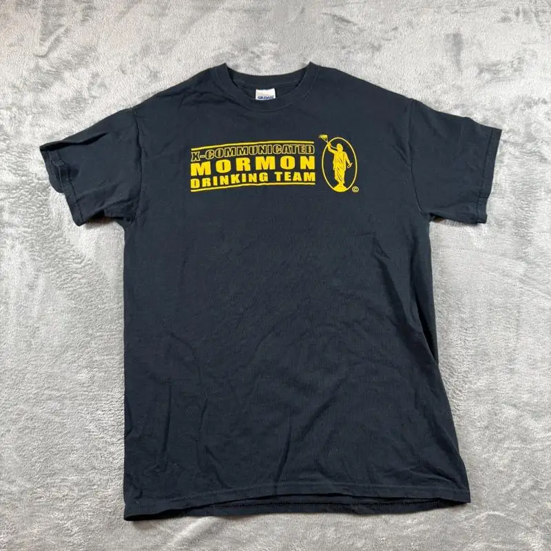 Фото Футболка Vtg X-communicated Mormon Drinking Team с двусторонним рисунком №1