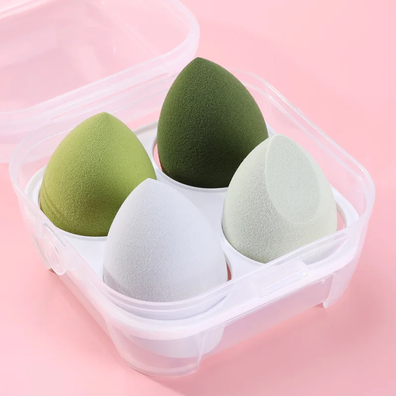 

4pcs Makeup Sponge Set Puff Cosmetic Latex Soft Powder Beauty Ball Beauty Cosmetic Sponge Wet and Dry Powder Puff Makeup Tool