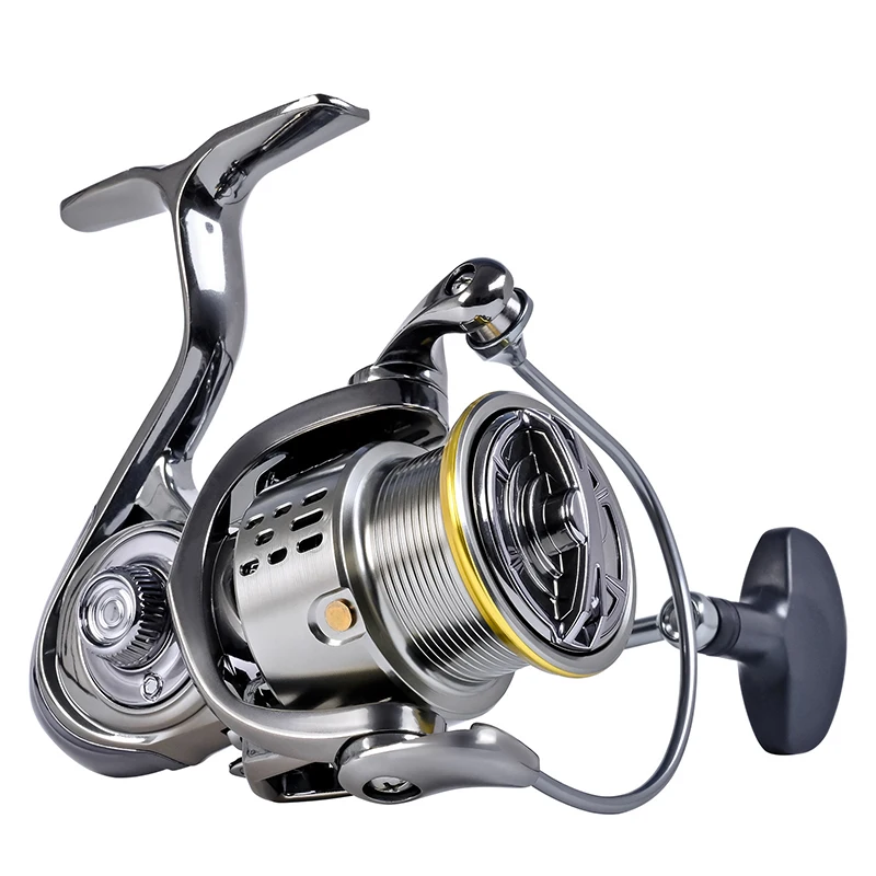 

Fishing Reels Spinning Saltwater Reels with Aluminum Alloy Handle 14+1 BB Smooth Powerful 39.5LB Max Drag 5.5:1 Gear Ratio Reel
