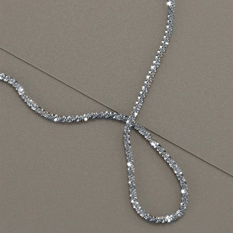 Peri'sBox Gold/Silver Color Flat Shiny Glossy Chain Necklaces Minimalist Statement Elegant Chokers For Women Jewelry 2021 Hot