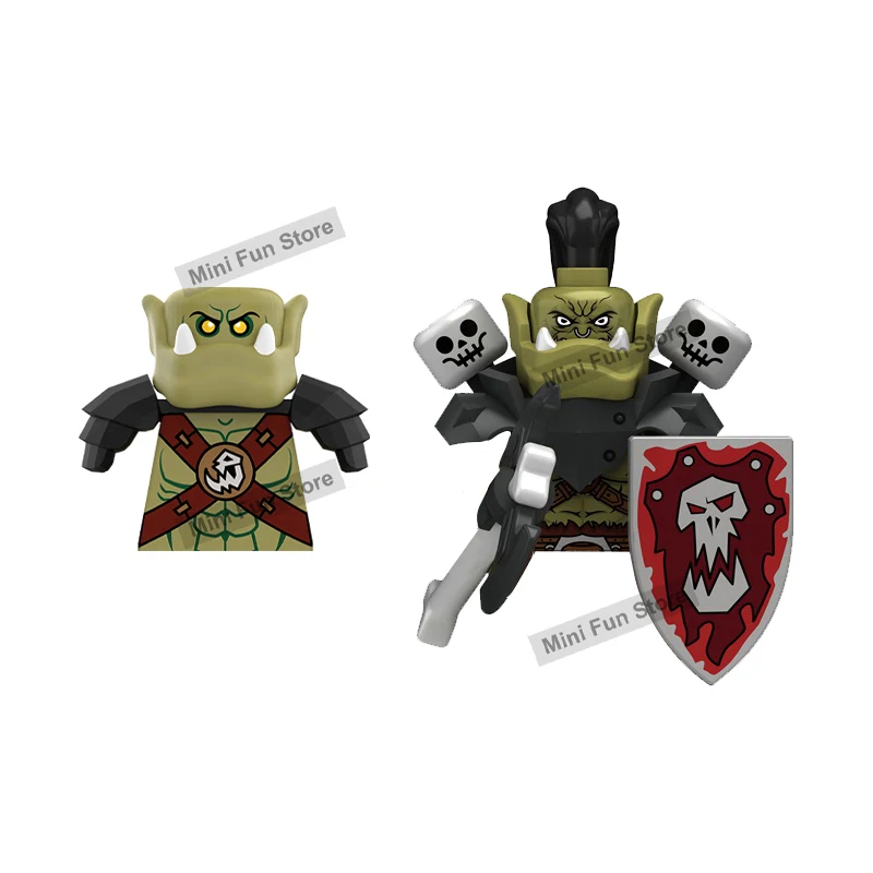 Фото Конструктор MOC: Средневековые военные фигурки орков, солдат, воинов, пехотинцев, магов. Броня, щиты, топоры. Строительные блоки для самостоятельной сборки. Игрушки-подарки. №4