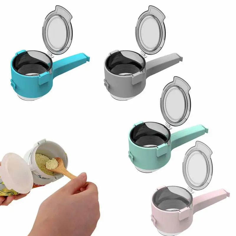 

Food Storage Sealing Clips 4-pcs Food Storage Sealing Clips With Pour Spouts Moisture Sealing Clamp For Pouring Snacks Candy