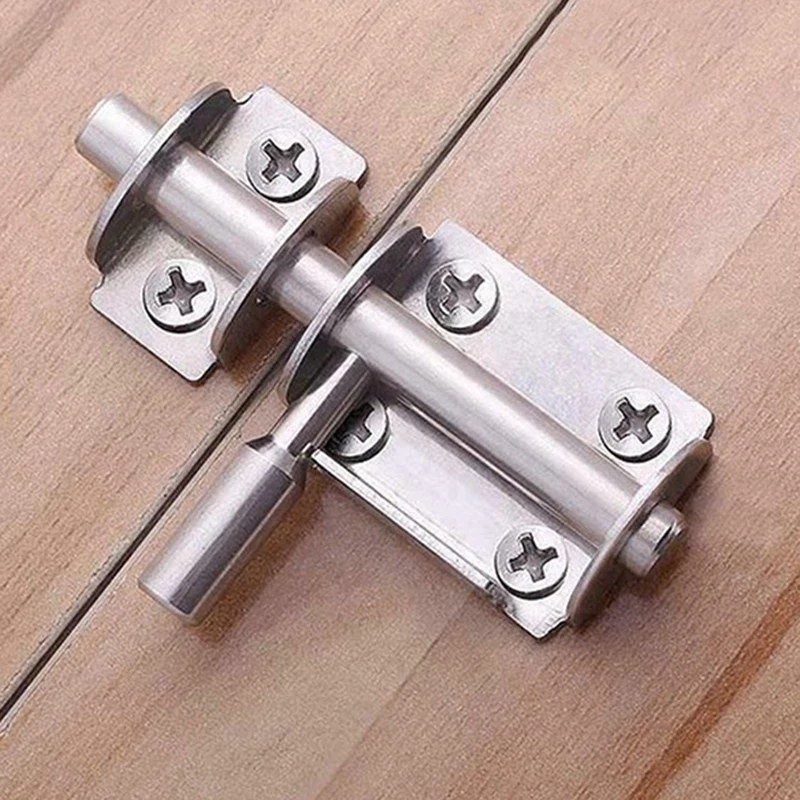 

4PCS Stainless Steel Door Latch Solid Sliding Bolts Latch Hasp Home Hardware Gate Safety Toilet Door Lock