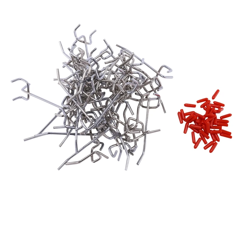 

50 Pcs Peg Board Hooks Wall Shelf Tool Hangers Organizer Storage Display Hardware Tools Slat Wall Home Retail Display Shop Peg H