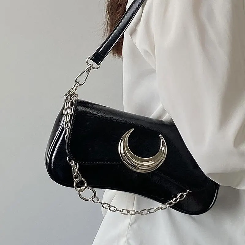 

Luxury Design Women's Underarm Side Bags 2023 New Advanced Sense Moon Lock French Stick Bags Fashion Trend Crossbody Bags Women