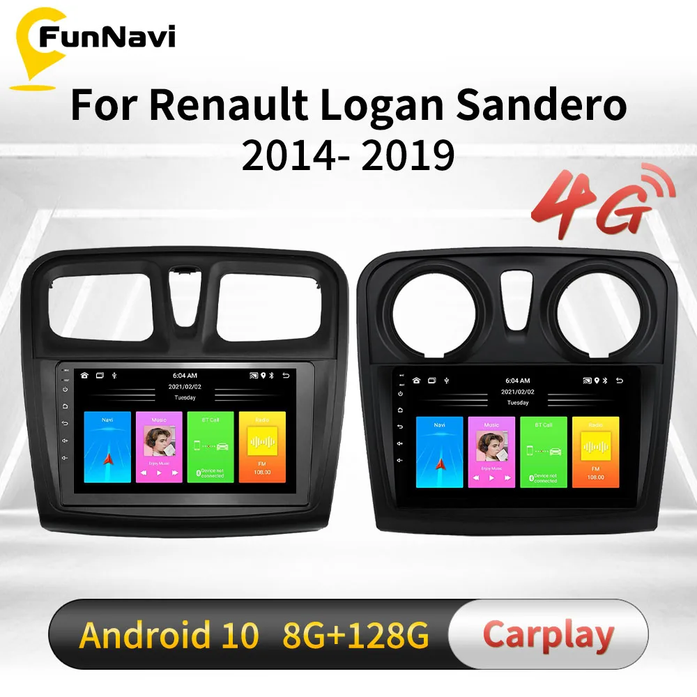 

Android Car Stereo 2 Din Radio for Renault Logan Sandero 2014-2019 GPS Navigation Car Multimedia Player Head Unit Autoradio WIFI