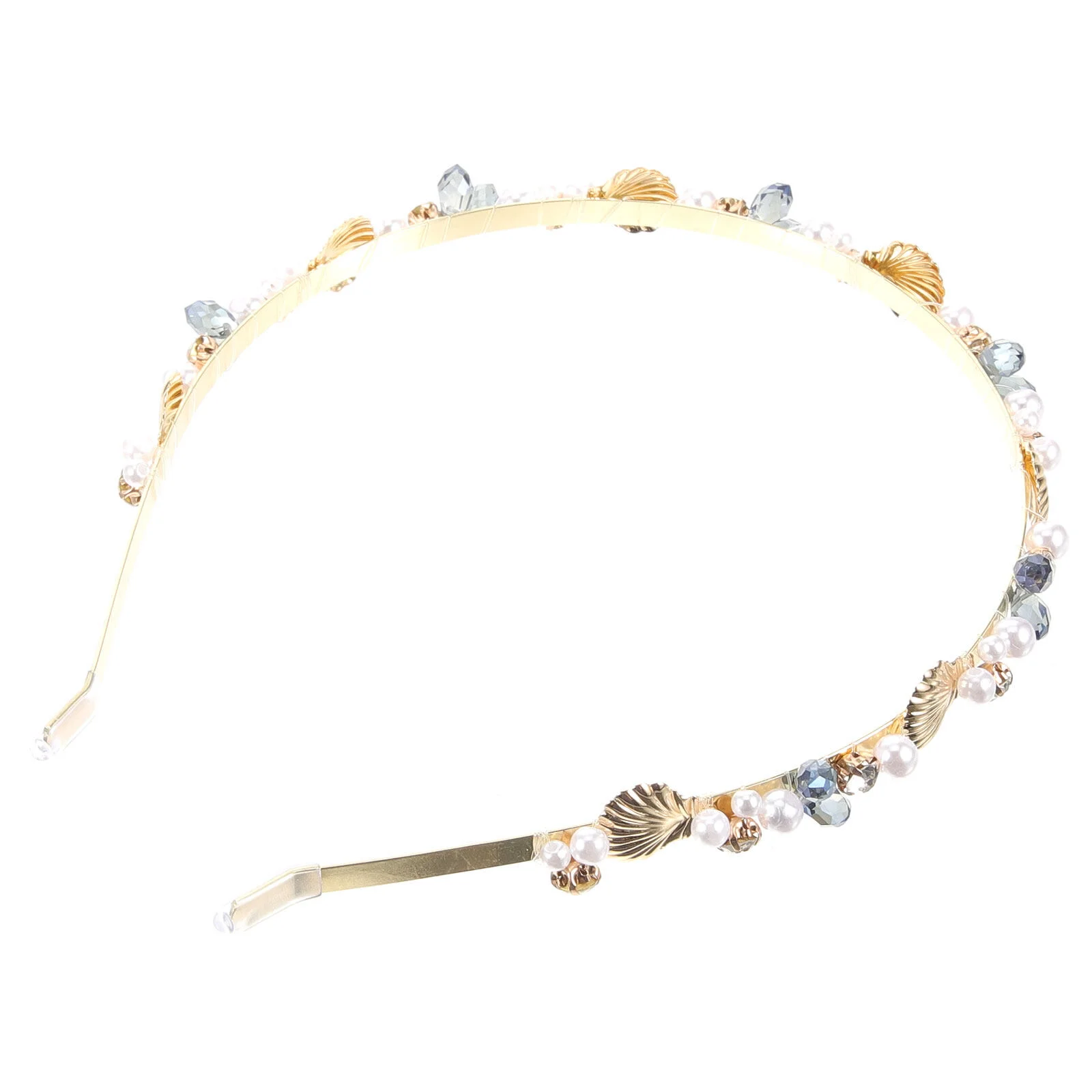 

Sweet Bridal Tiara Mermaid Crown Hair Accessories Seashell Headpiece Women Pearl Beach Headbands Wedding Accessory Issue Card