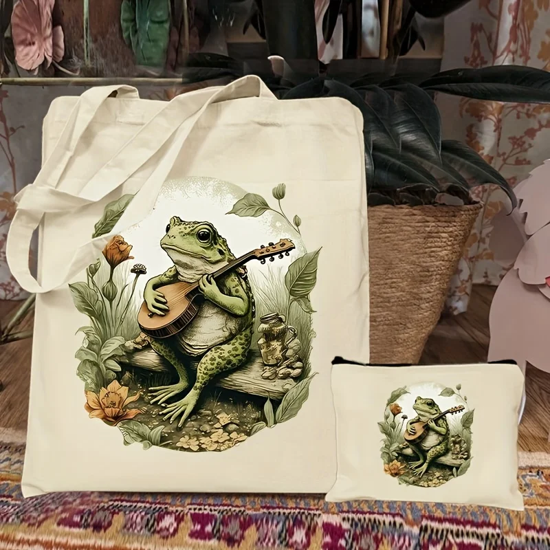 Kowana Płócienna Сумка С Принтом Kota 2шт Z Doplaszan Kosmetyczka Универсальная Большая Do Szkolna Przepisy I