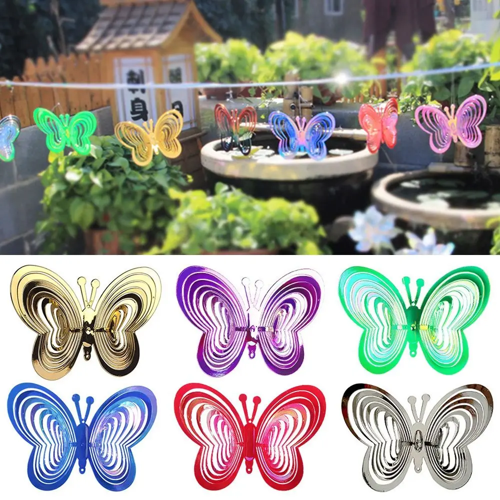 

Outdoor Garden ABS Decorations Butterfly Wind Spinner Butterfly Reflective Wind Chime Wind Catcher Rotating