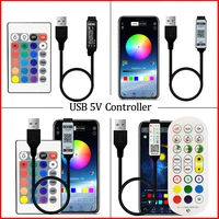 led strip lights usb infrared remote music bluetooth controller for dc 5v rgb 2835 smd 5050 led module light accessories