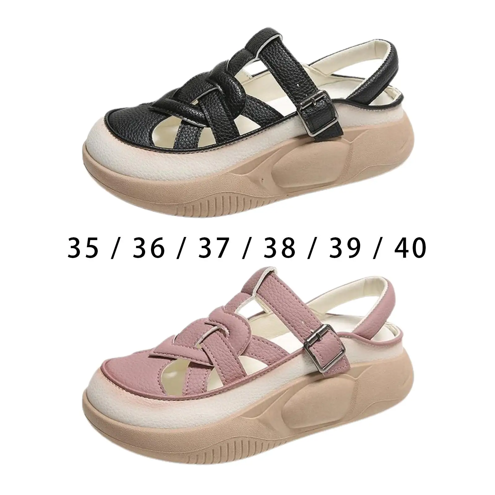 

Босоножки на платформе; Женские нескользящие удобные летние сандалии с регулируемыми ремешками на лодыжках для походов и походов