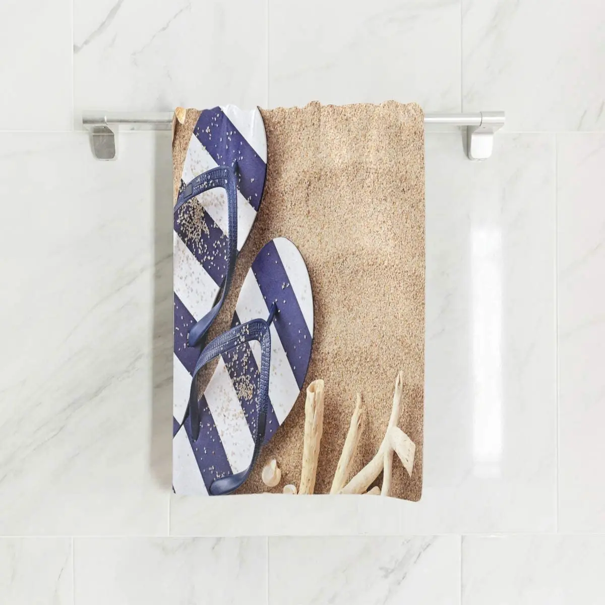 Полотенце для лица летняя Морская звезда ракушка морской песок Пляжное мягкое