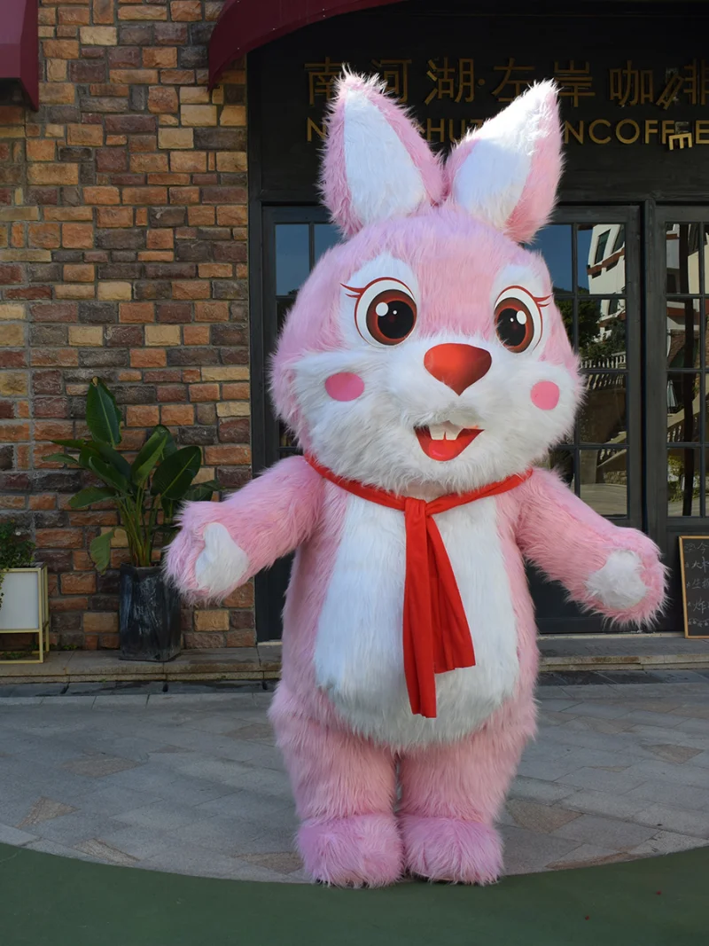 Надувной кролик-талисман Simbok мультяшная кукла костюм китайского зодиака кролик