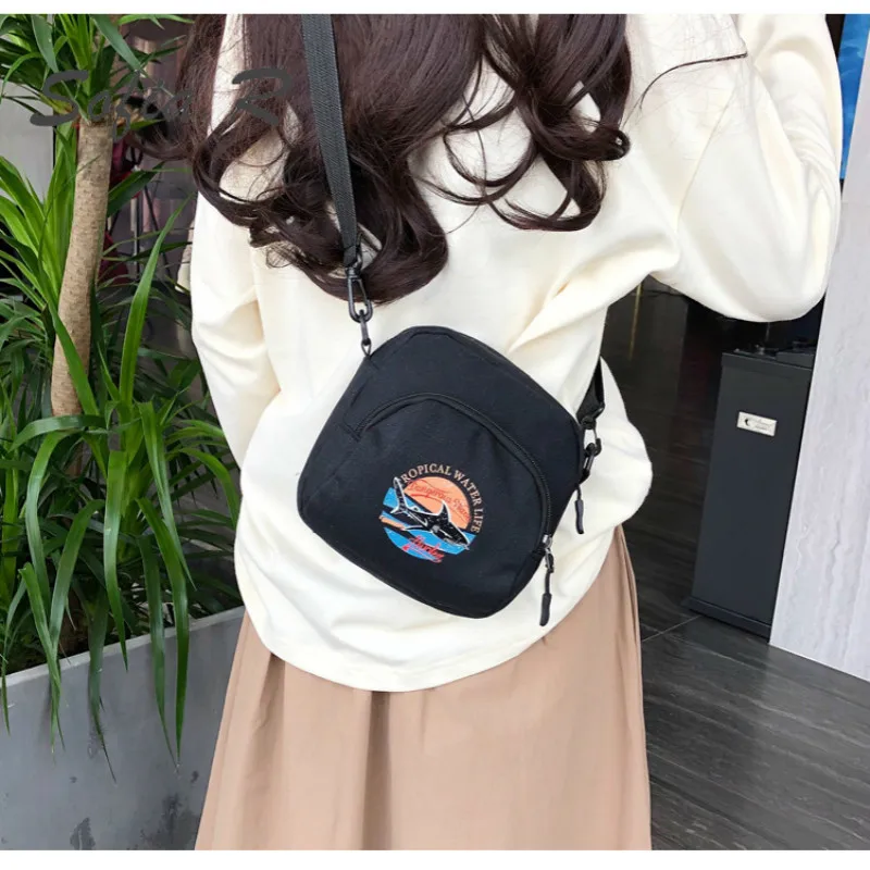 

Japanese Canvas Women Bags New Casual Messenger Bag Harajuku Style Square Literary Simple Shoulder Handbags