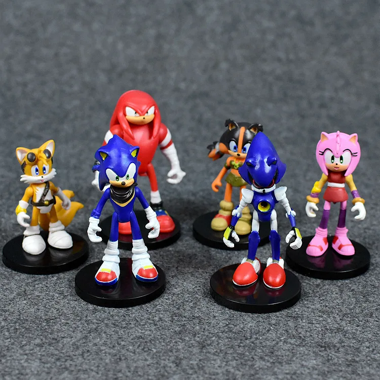 

Cartoon Cute Figurines Collectible Dolls Hedgehog Toy Model Sonic Action Figure Hand-made Cake Decorations Tails Werehog Doll