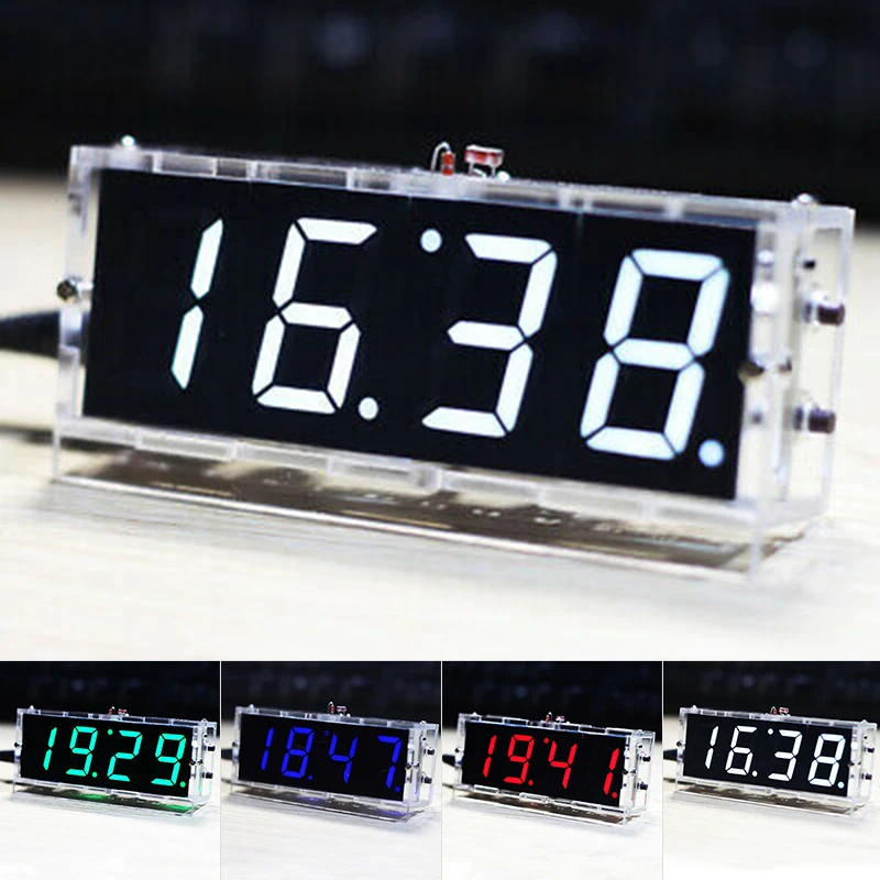 Электронные часы с прозрачной оболочкой настольные школьные цифровым дисплеем
