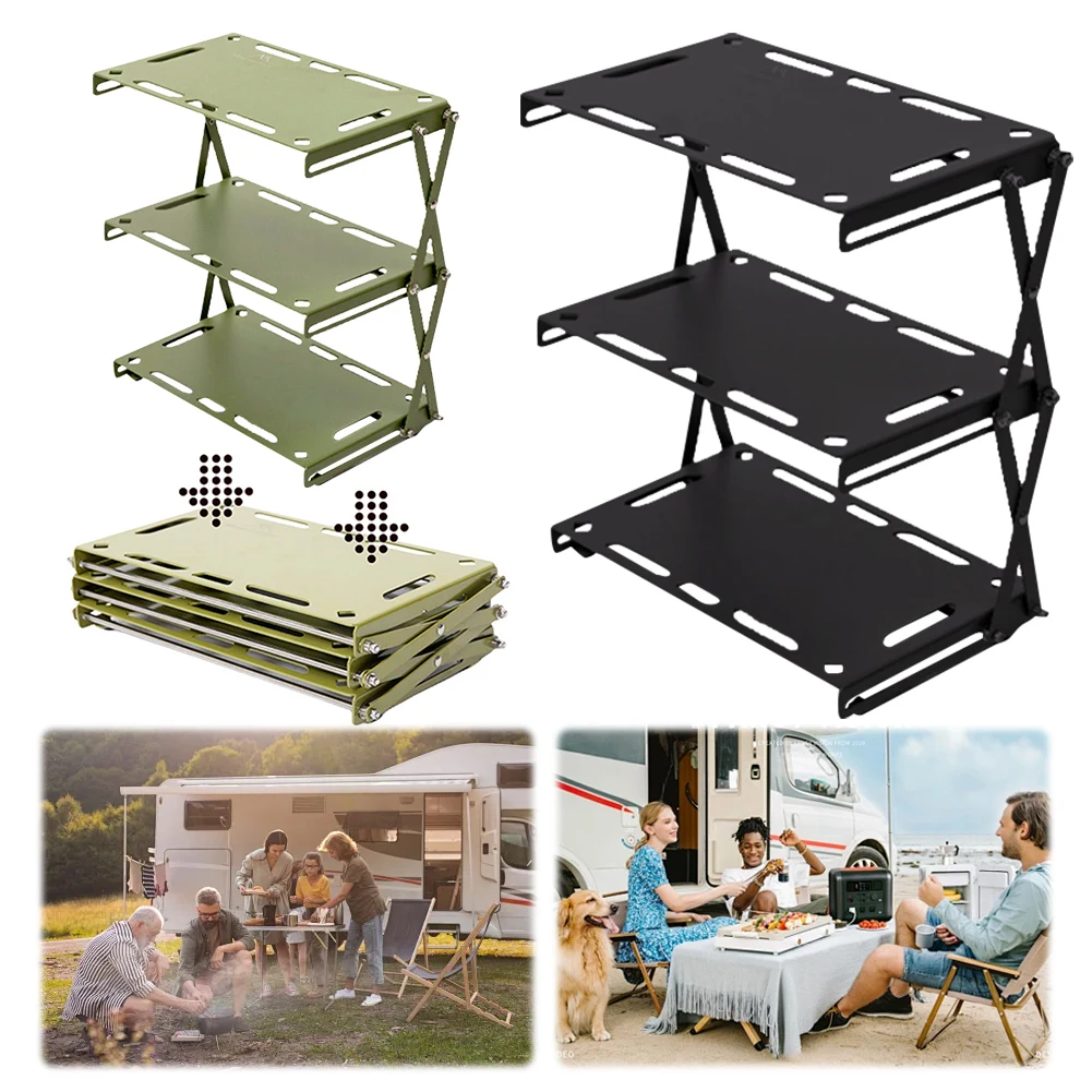 3-уровневая Складная стойка для кемпинга из алюминиевого сплава ...