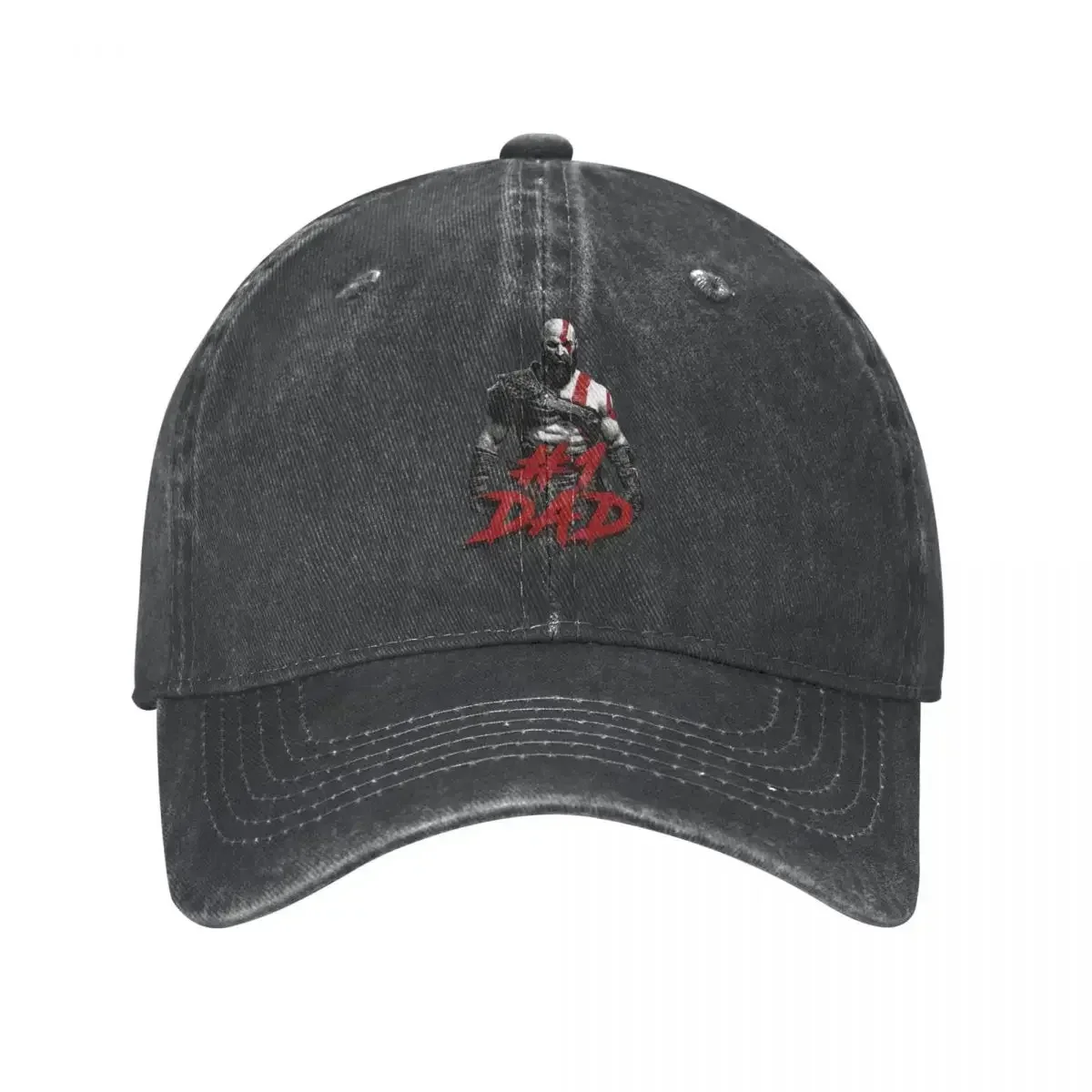 Фото Бейсбольная кепка God Of War Kratos, винтажная хлопковая кепка с номером 1, кепка Snapback для папы, унисекс, уличная всесезонная дорожная кепка, шляпа №1