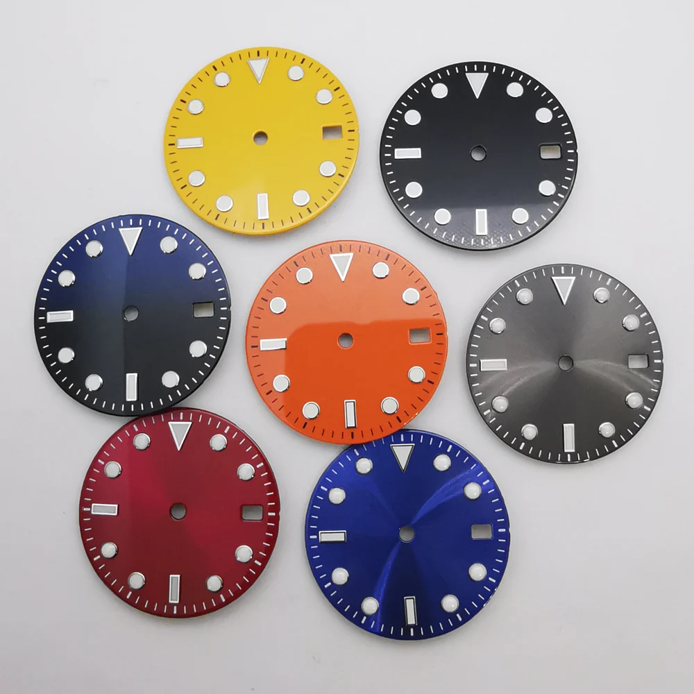 

28.5mm smooth sterile luminous watch dial fit NH35 NH36 movement