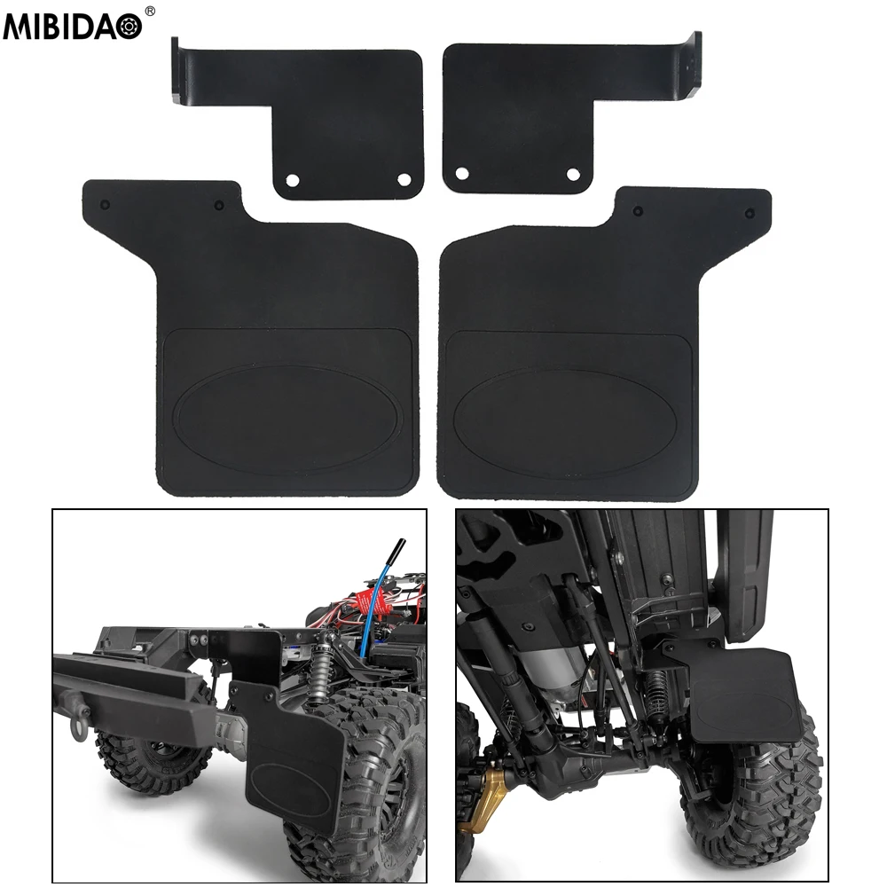 

MIBIDAO Front Rear Mud Flaps Fender Rubber Mudguard For 1/10 TRX-4 TRX4 RC Crawler Car Upgrade Parts