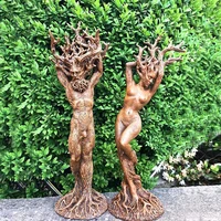 forest goddess statue resin craft ornament for home decoration accessories tree man hand painted model ornaments for living room