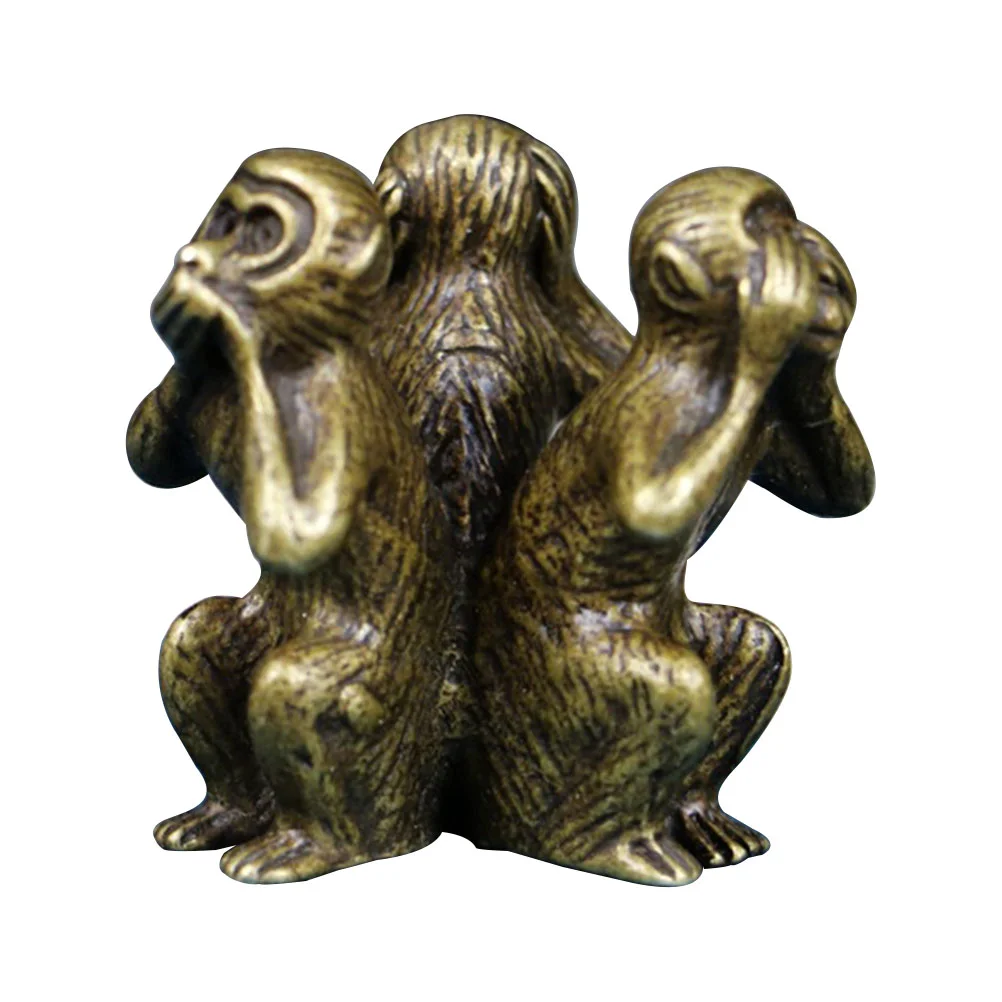

Home Decor Decorative Statue Mini Animal Statue Three Truths Man Figurine Speak No Monkey Table Monkey Sculpture