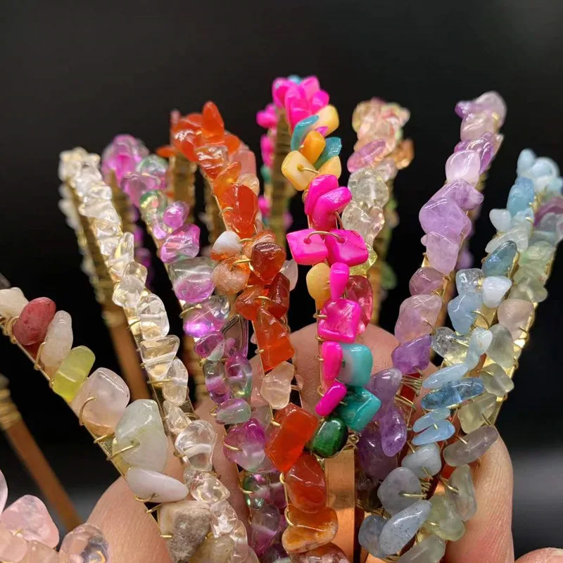 

New Natural Crystal Stone Head Band Bride Wedding Hair Accessories Headwear Hairpin Holiday Gifts For Women Girl Party Hairband