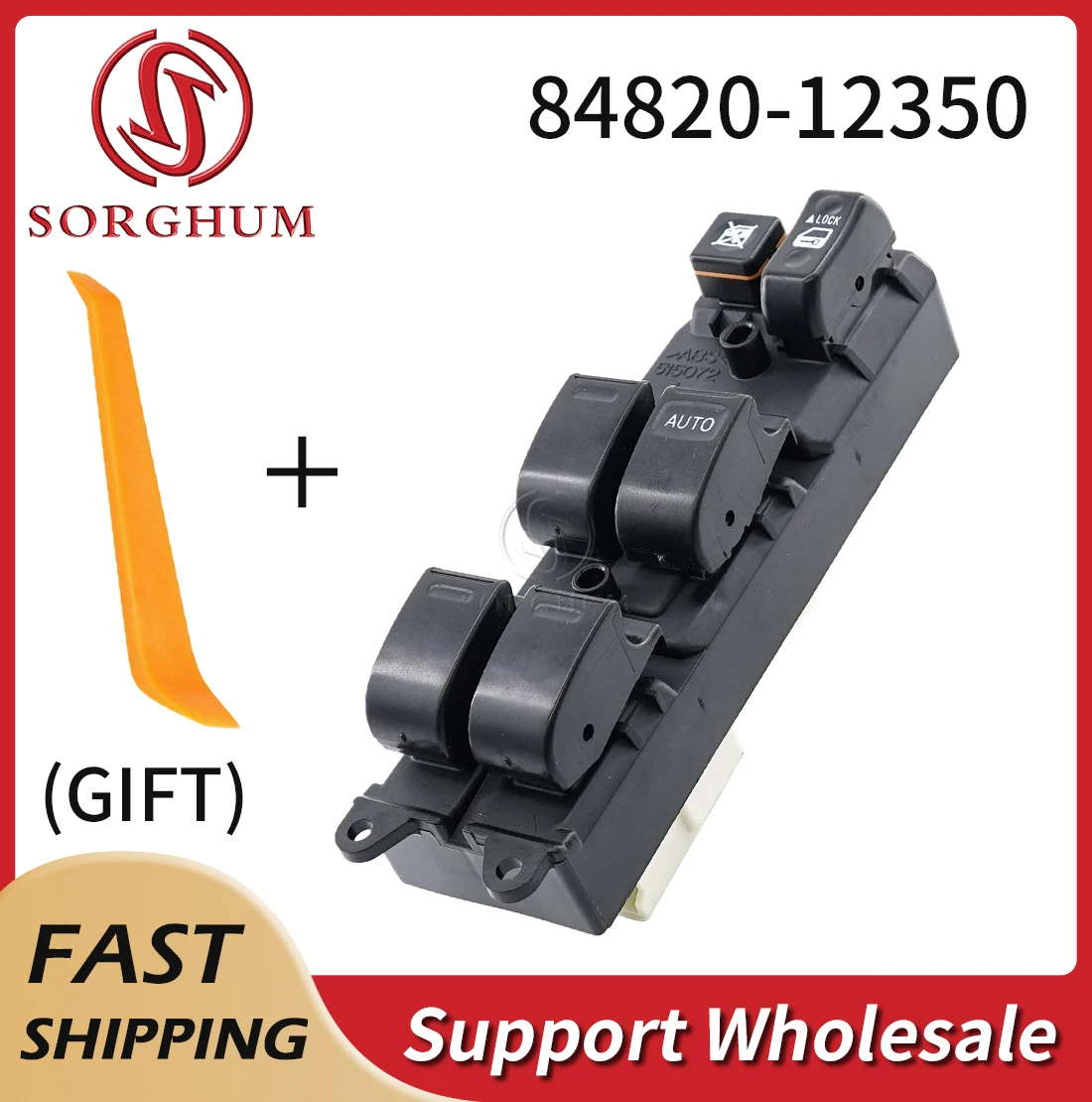 

Sorghum 84820-12350 RHD Front Right Master Power Window Switch Button For Toyota Starlet Corolla AE110 1998-2002 Car Accessories