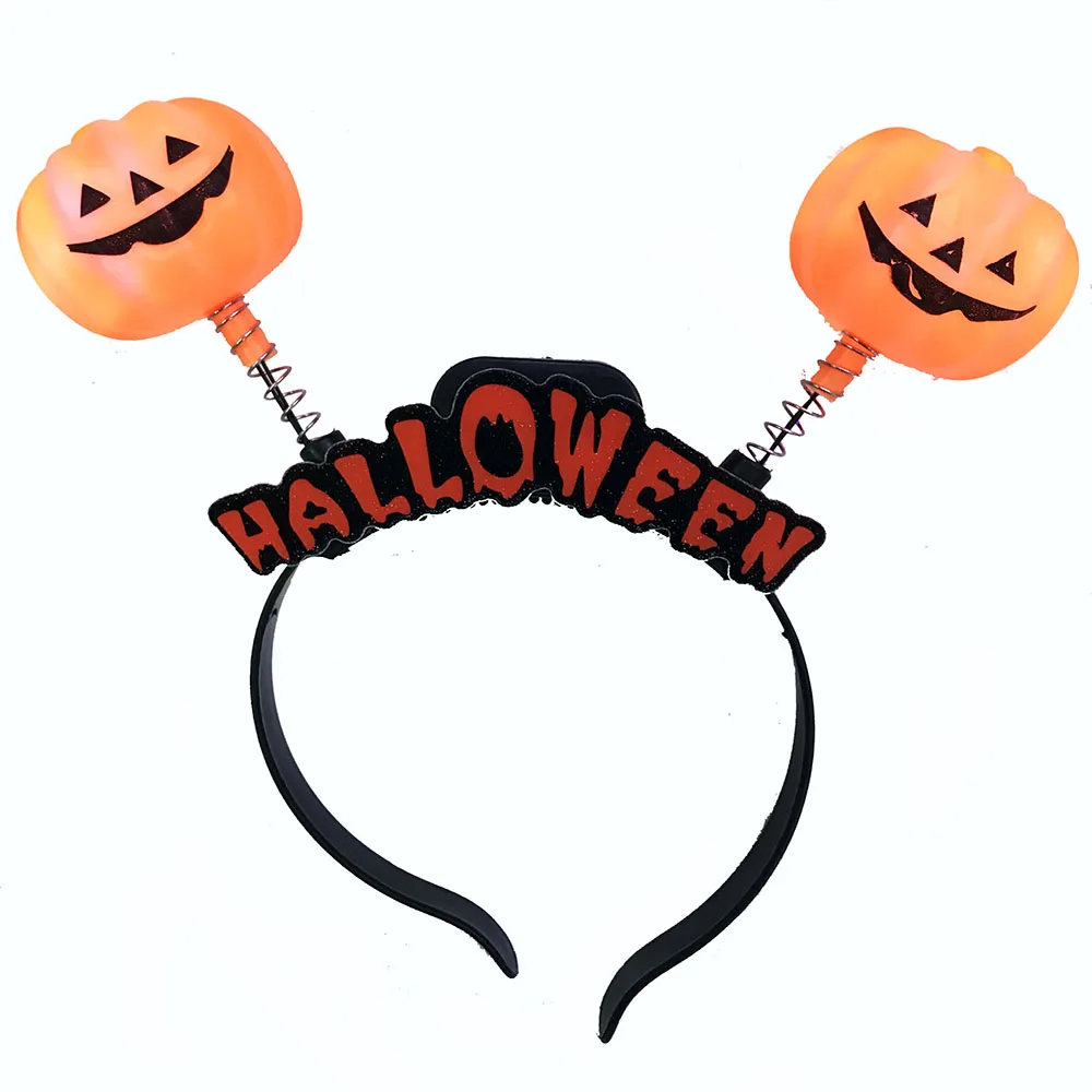 

Светящаяся тыквенная корона на Хэллоуин оранжевого цвета со светодиодной подсветкой