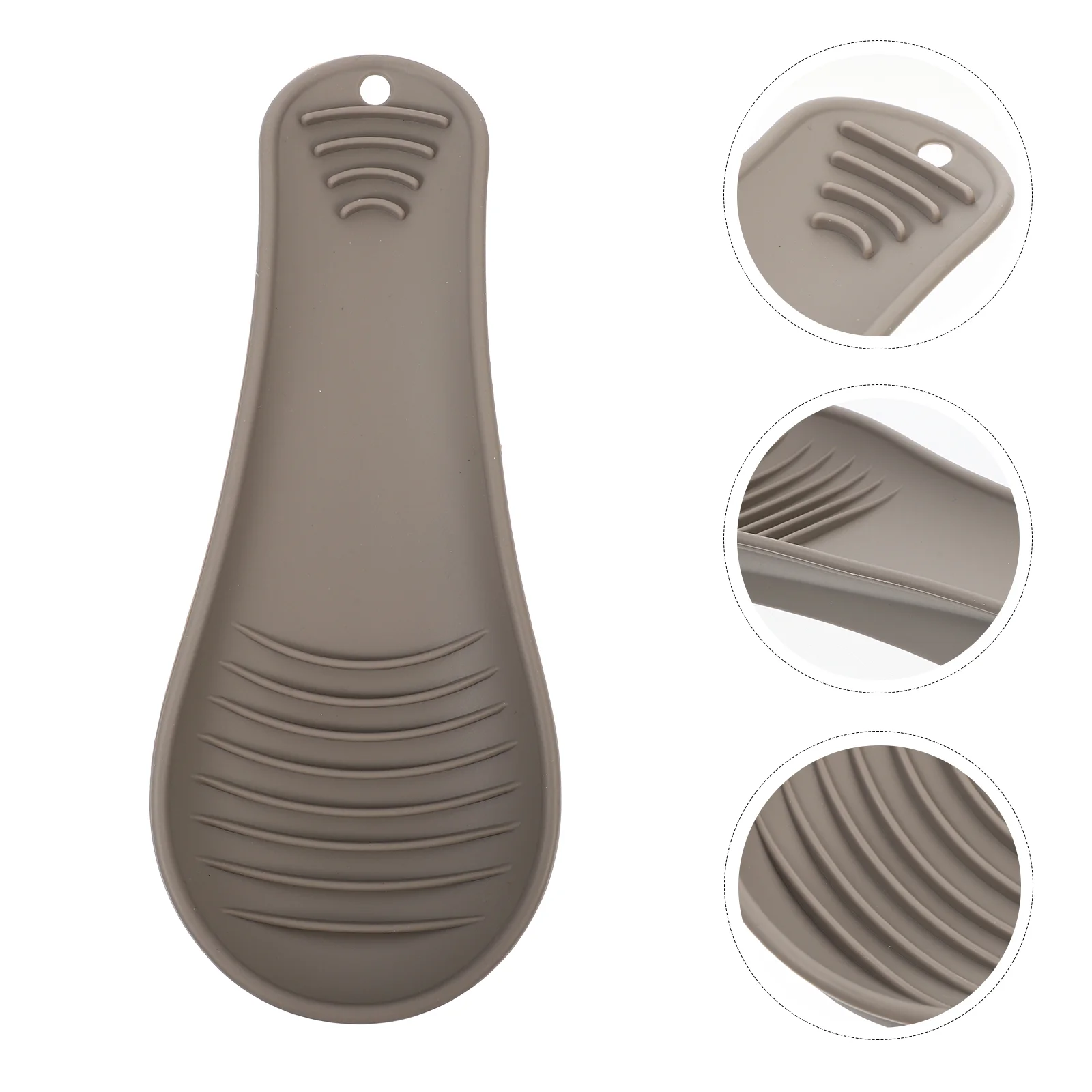 

Silicon Spoon Rest Stand Holder Fork Utensils Shape Silicone Rack Soup Shell Seat