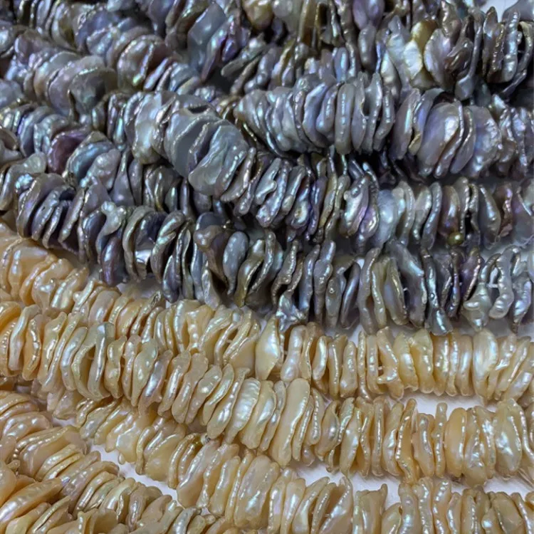 

Pipa beads shaped baroque pearls 15 to 16 mm bead DIY semi-finished products wholesale freshwater pearl necklace