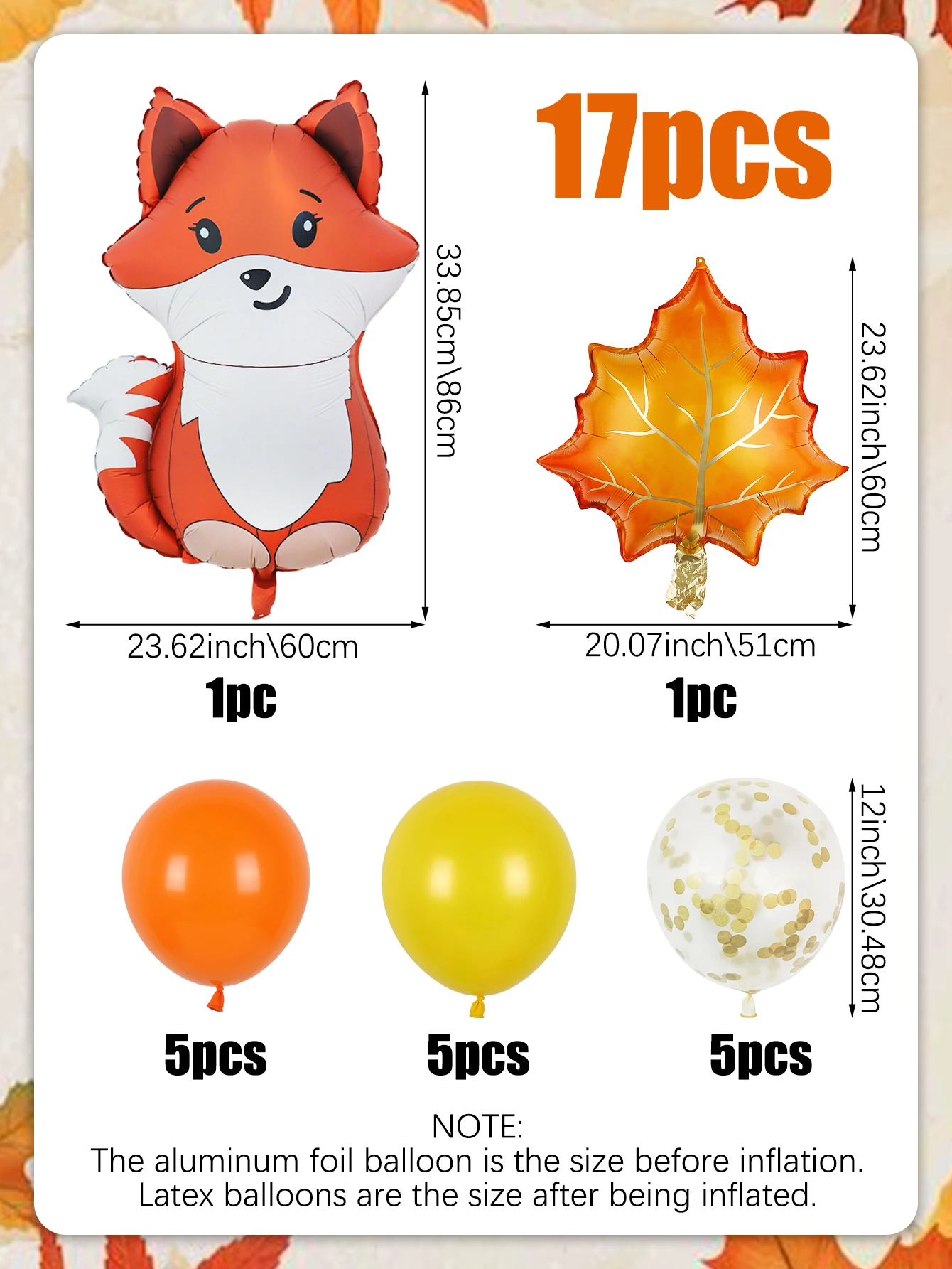 

Набор воздушных шаров лисички