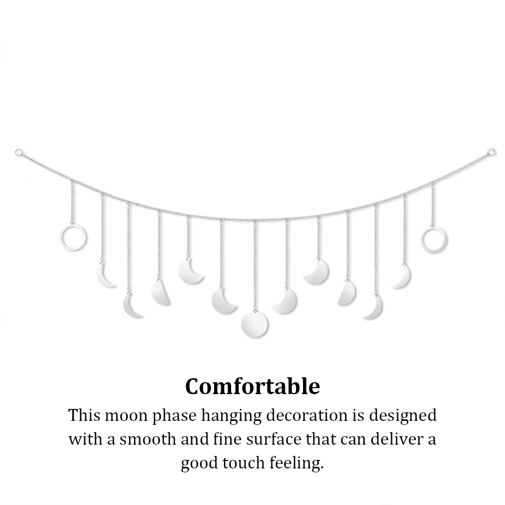 

Висячие украшения для гостиной, спальни, фазы Луны, Настенный декор для офиса, гостиницы, однотонная гирлянда для праздника, фестиваля, золото