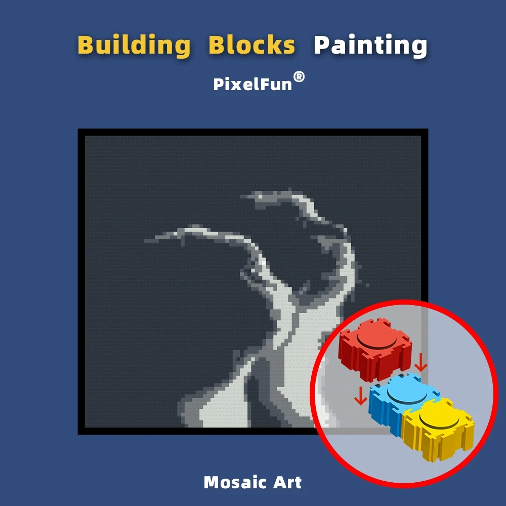 ПиксельФан строительные блоки &quotДва черных кота&quot пластик