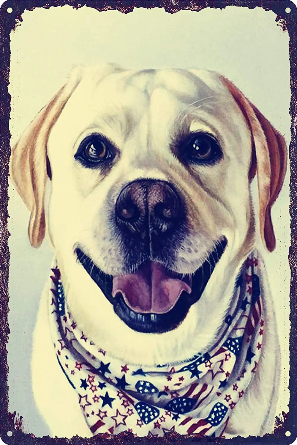 

Металлическое Оловянное ретро-украшение для Лабрадора, ретривер, животное, собака, жестяной знак, потертый шик, домашний декор, табличка, настенное искусство