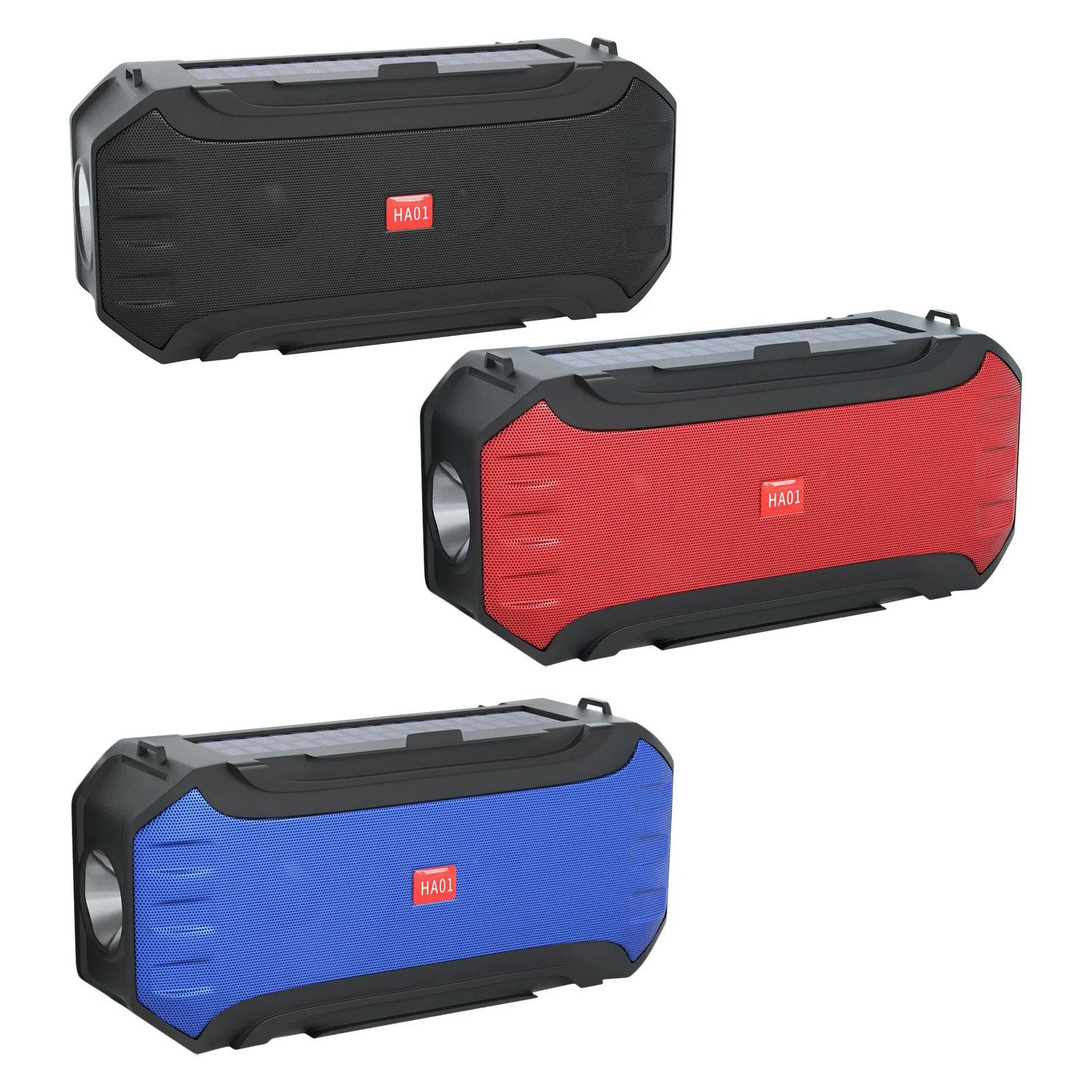 

USB Solar Outdoor Radio Sports Portable FM Subwoofer Blue tooth Audio Flashlight Wireless Speaker Broadcast Emergency Survival