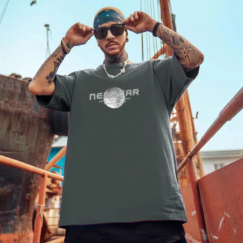 

Ueteey Summer New Streetwear Hip Hop Loose Cotton Fashion T shirt For Men 2023 Trend Oversize Casual Male Short Sleeve T Shrit