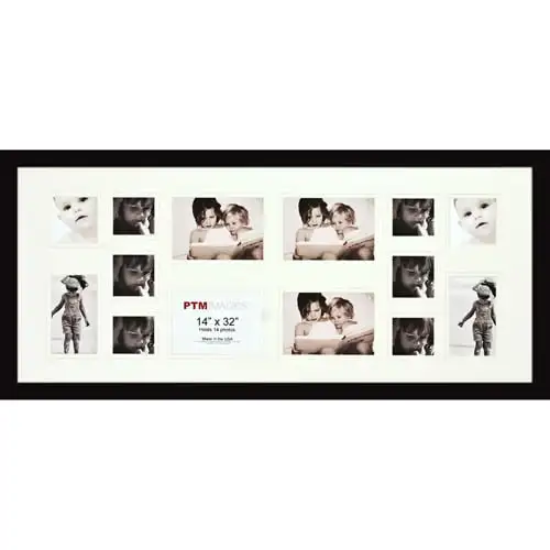 

Black 14-Opening Collage Frame, Set of 2 DIY Decorations