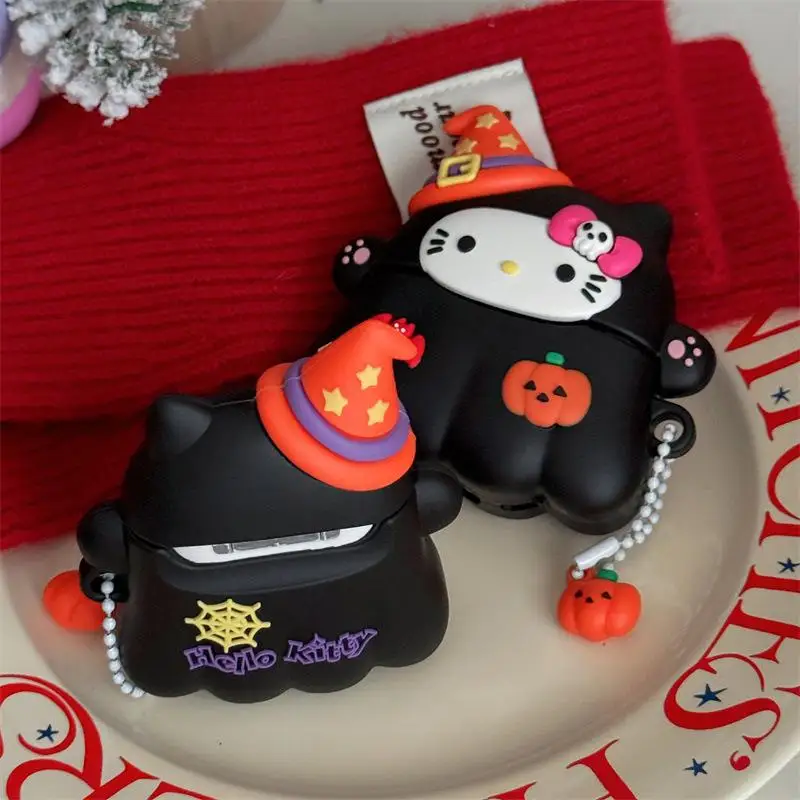 Чехол для Airpods на Хэллоуин Hello Kitty модное украшение девочек Sanrio наушники Apple