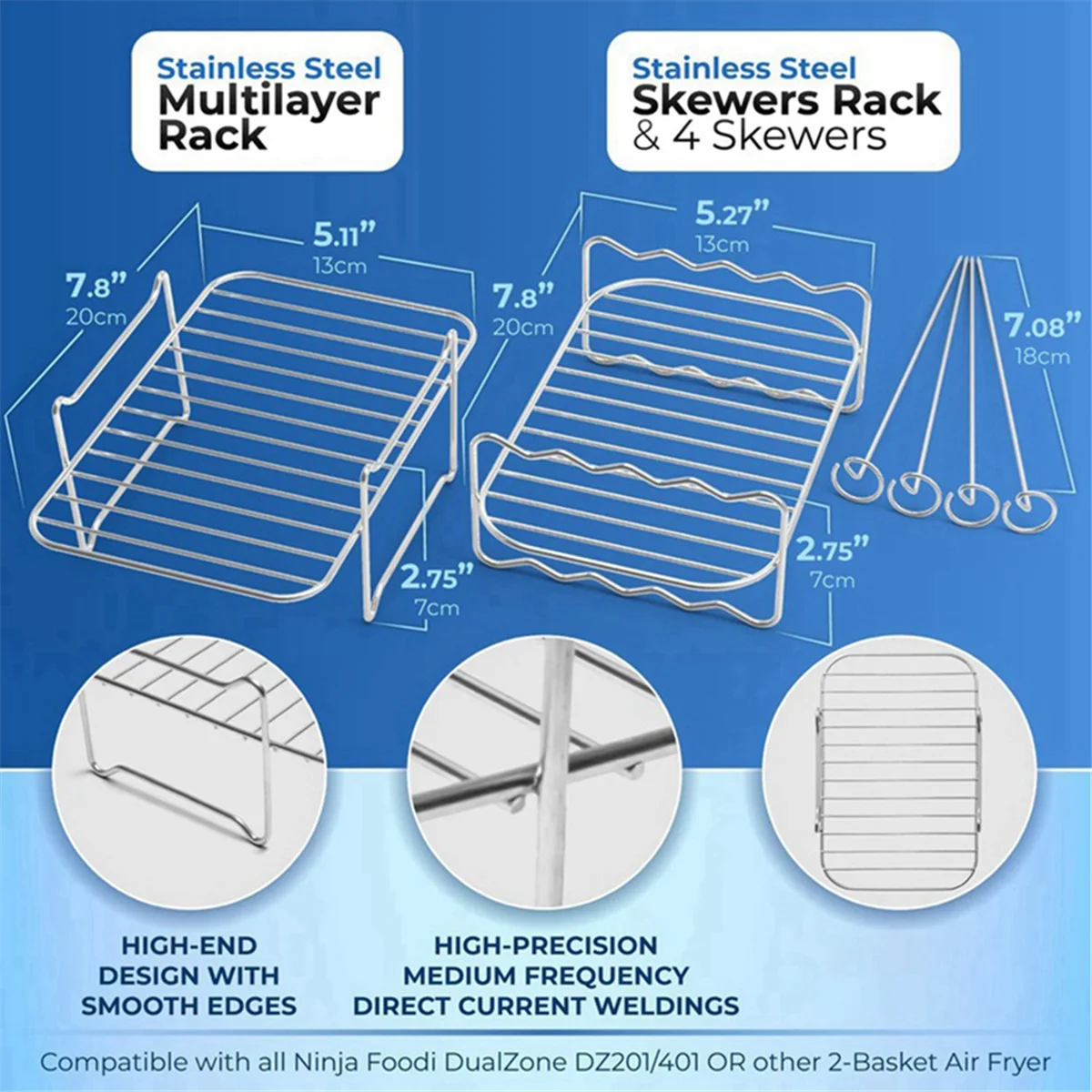 Стойка для фритюрницы с двойной корзиной многоярусная стойка аксессуаров Ninja Foodi