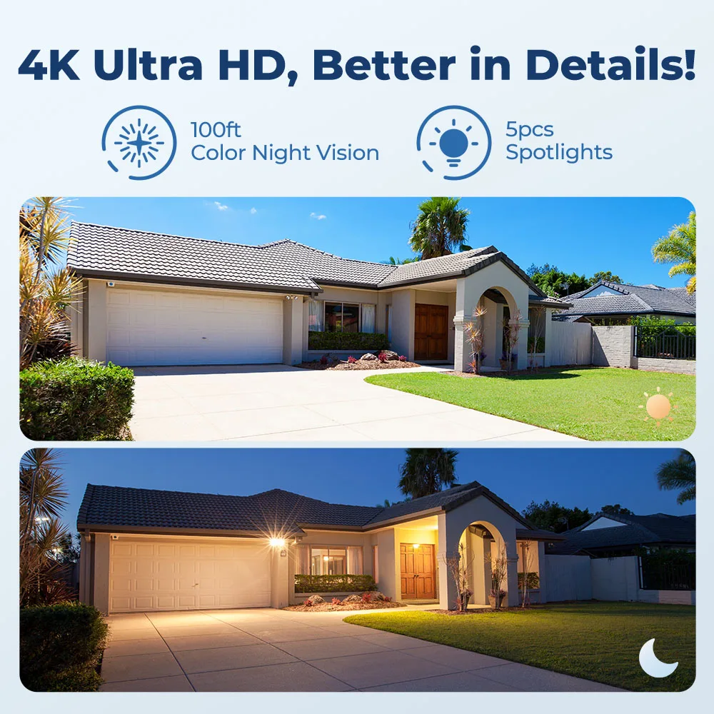 Reolink 4K IP-камера видеонаблюдения 5-кратный оптический зум Наружное