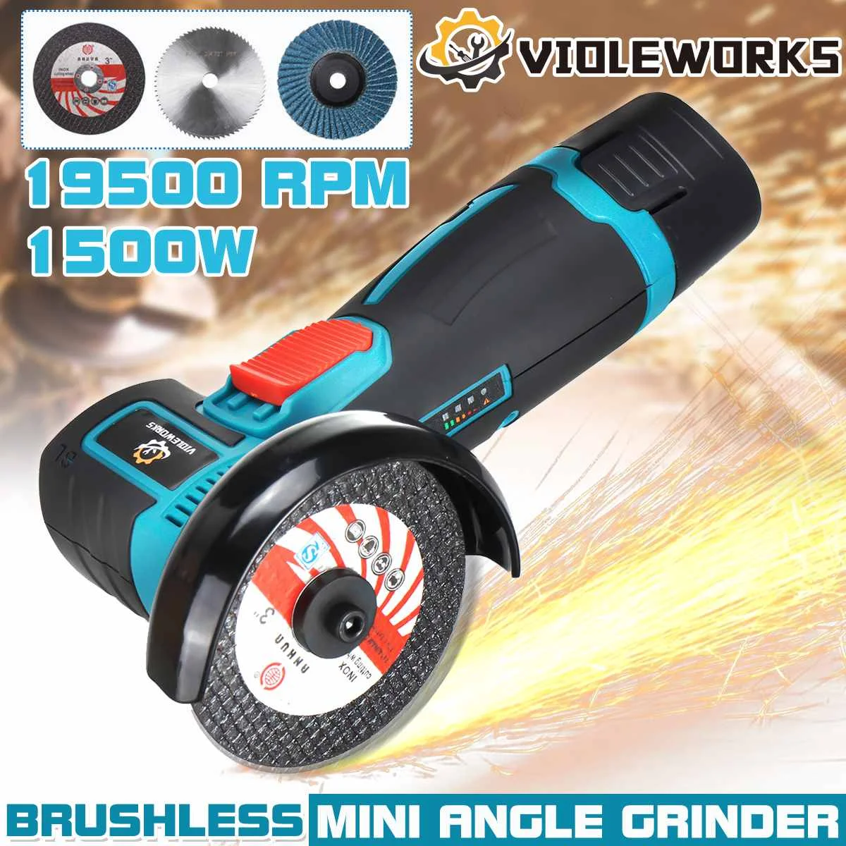 

Шлифовальная машинка, 1500 Вт, 19500 об./мин., 12 В