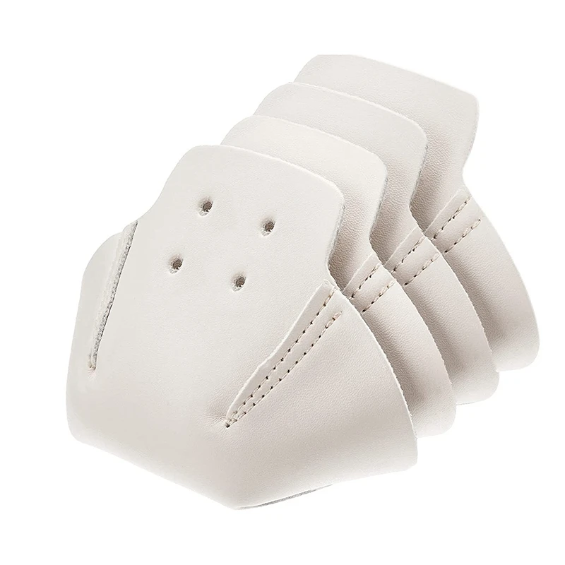 

4 Pieces Toe Cap Guards Protectors Toe Caps Artificial Leather Roller Skate Cap Protectors For Quad Roller Skate