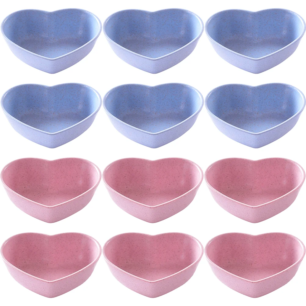 

20 Pcs Sauce Cups Heart Shaped Dipping Bowls Side Dish Snack Plate Japanese-style Dip Dishes Condiment Bowls