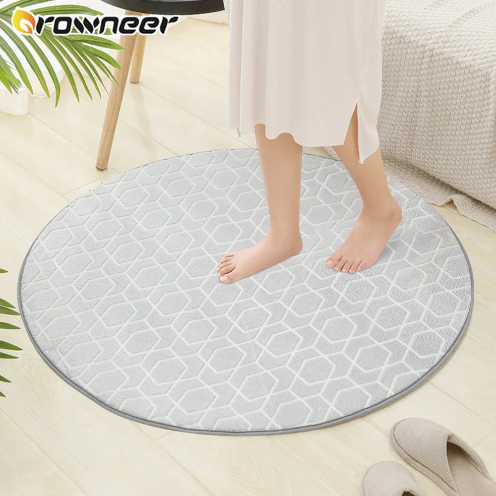 

Printed Living Room Carpet Round Chair Mats Anti-slip Kitchen Bedroom Rug Bath Doormat Kids Play Floor Area Pads Home Decoration