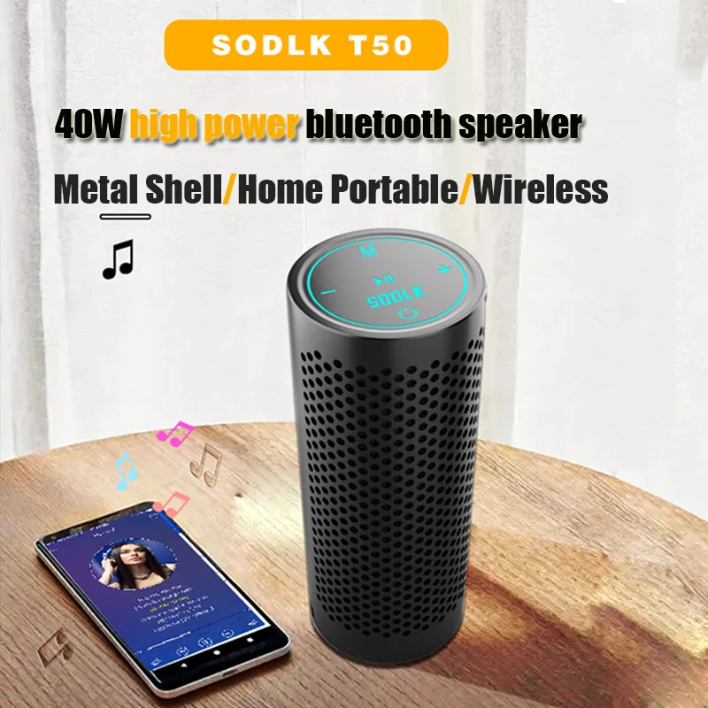 

Caixa De Som Bluetooth Speaker 40W Outdoor Portable Waterproof Wireless 3D Stereo Surround Sound DSP Bass Speaker Music Center
